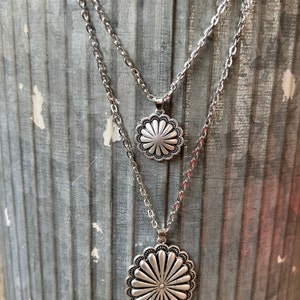 Layer concho necklace