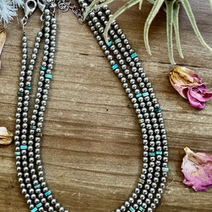 Silver plated/turquoise choker