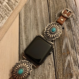 Turquoise Concho Apple Watch band