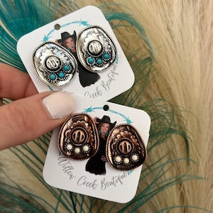 Cowboy hat earrings