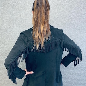 Suede Fringe Blazer