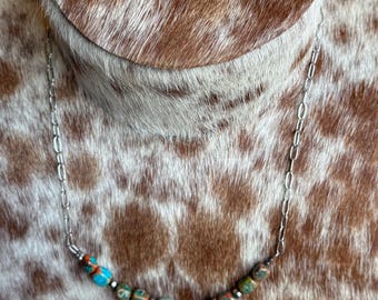 Sterling silver & Verascite Sea Sediment Choker