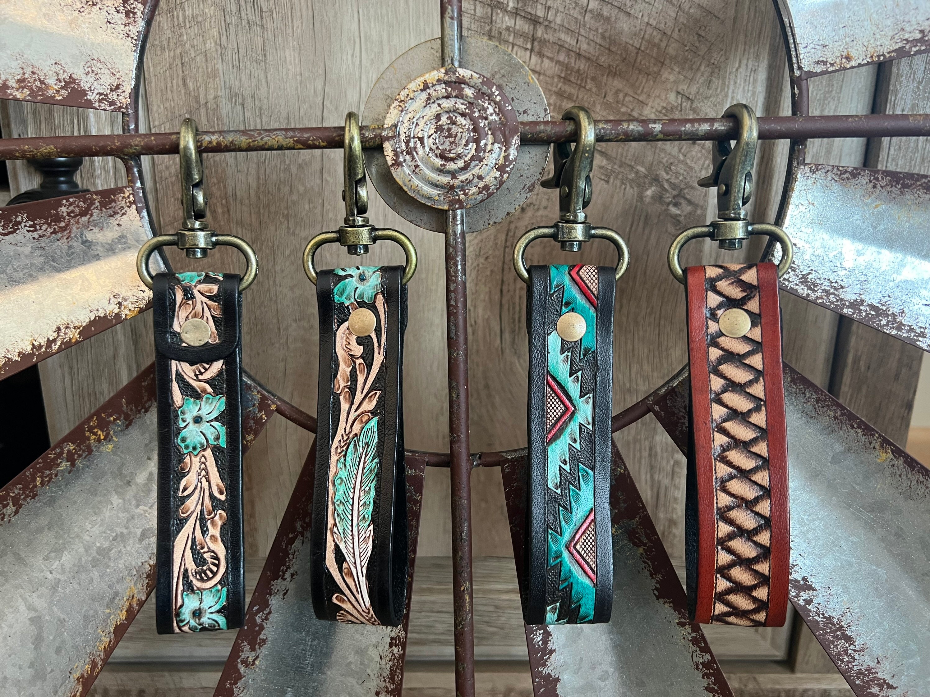 Handmade Leather Mini Purse Keyring – Willow Handmade Leather Shop