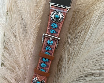 Turquoise Concho Watchband