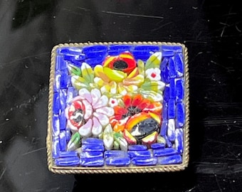 antique micro mosaic brooch