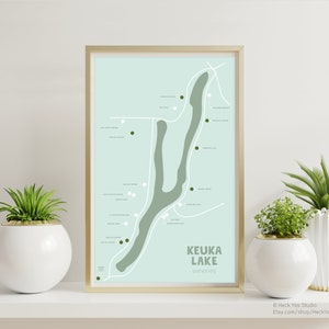 Keuka Lake Wineries Sticker Poster | Finger Lakes | Winery Poster | Vineyard Poster | Upstate NY | Sommelier | Lake Art | FLX Wine Collector