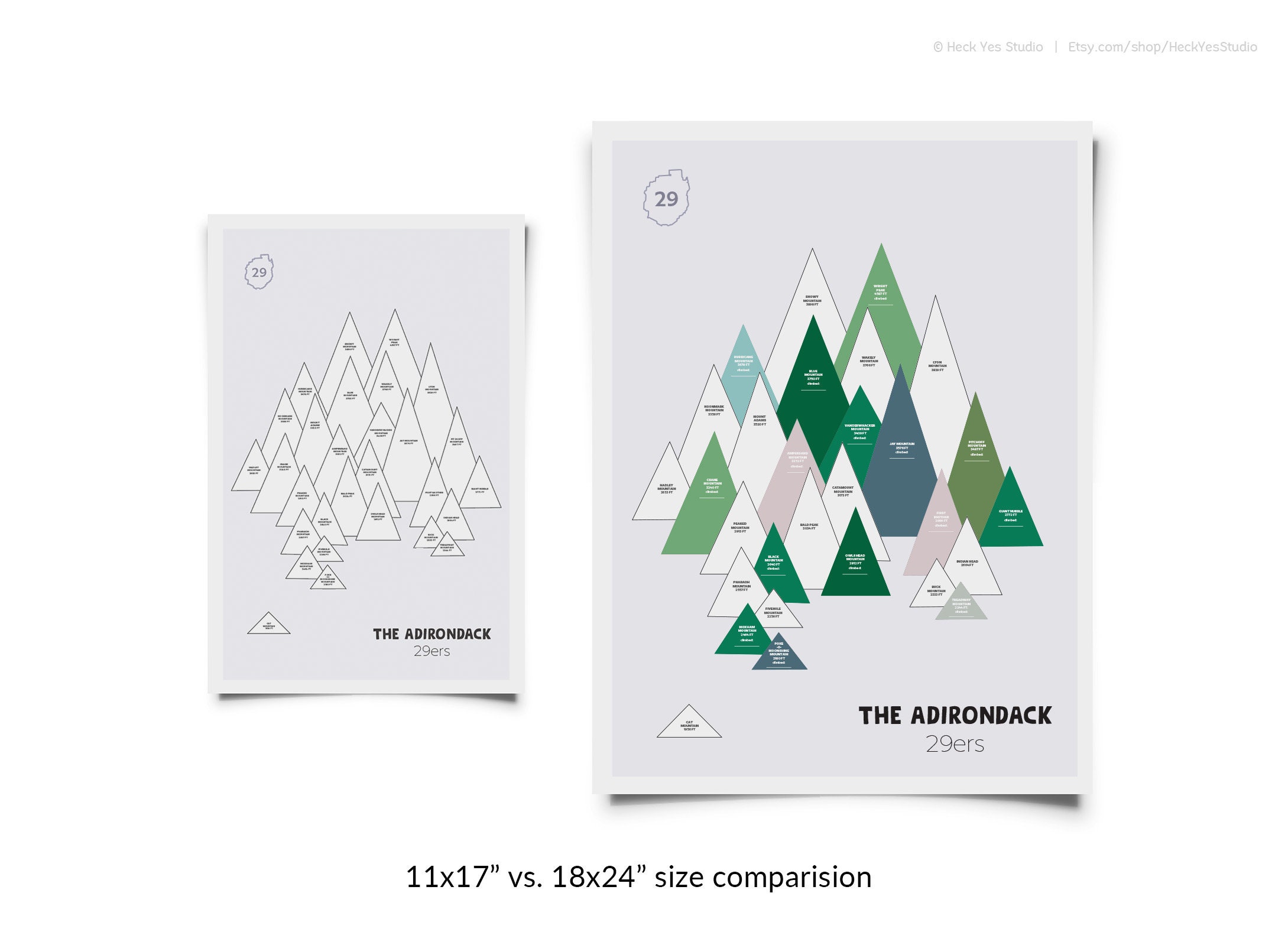 Adirondack 29ers Sticker Map | ADK 29er | Mountain Bucket List ...