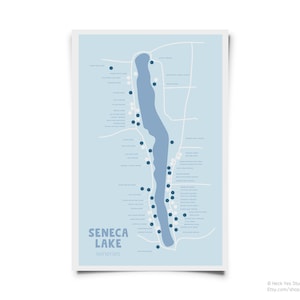Seneca Lake Wineries Sticker Poster | Finger Lakes | Winery Decor ...