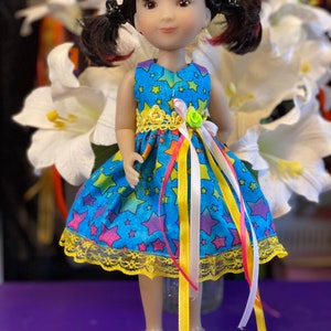 Doll Dress/ Dress make for 12 inchs doll/ Sibblie dress/ Ruby Red Fashion Friend clothes