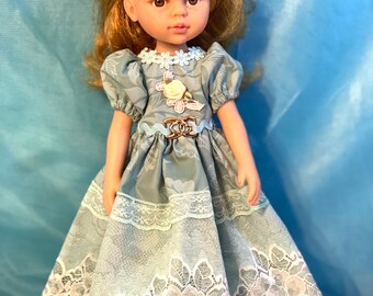 Flower Doll Dress for 13" Paola Reina / Little Darling Doll with Headband