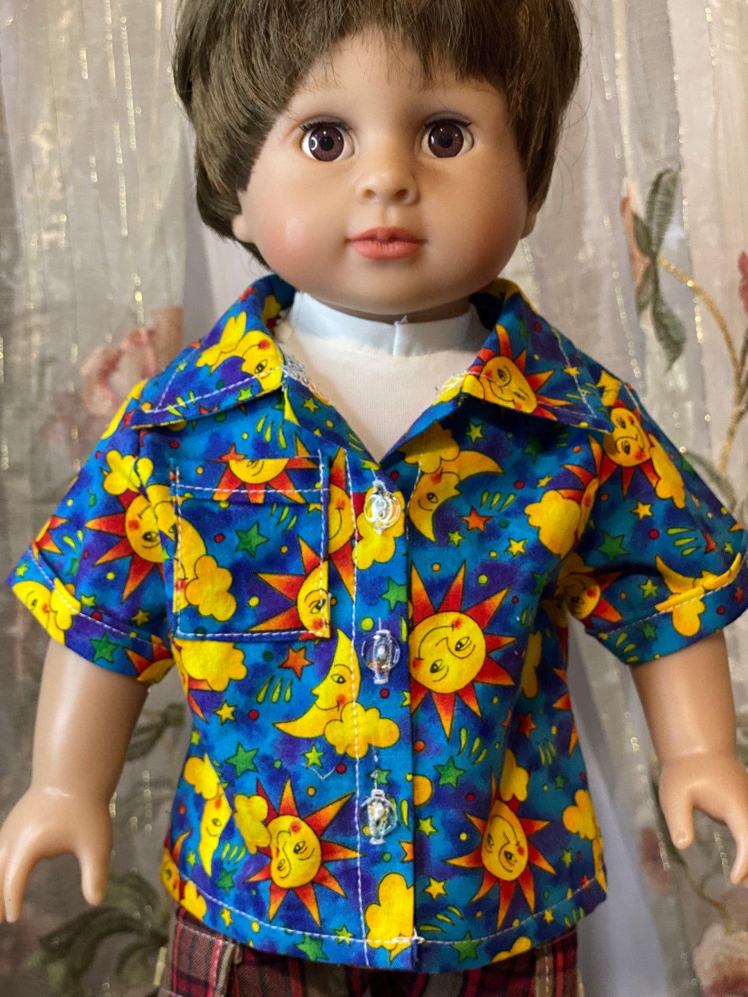 Boy Doll Shirt Made for 18 Boy Doll / Summer Shirt for Doll / Hawaii