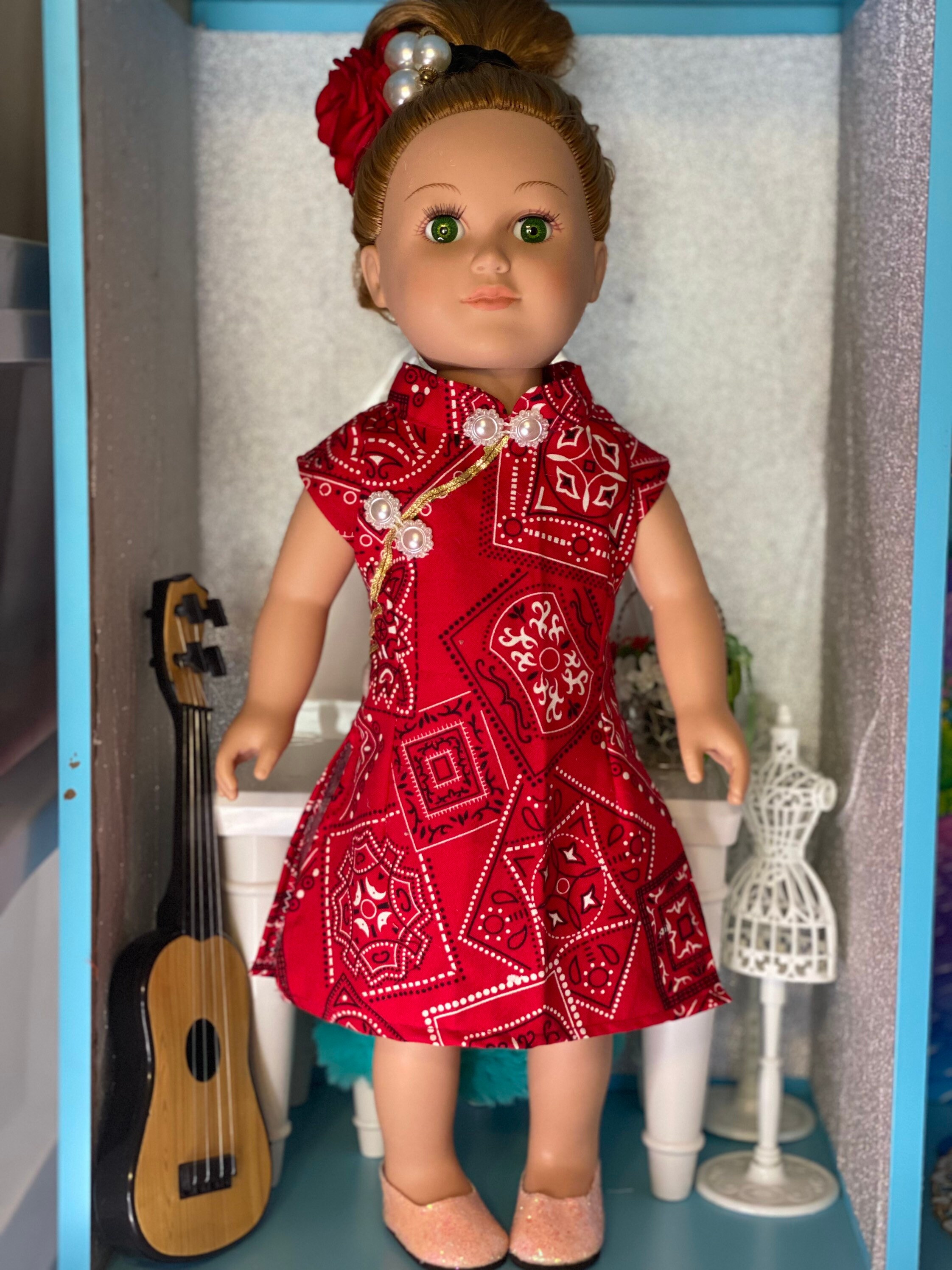 Asian Style Dress Fit 18 American Girl Dolls/ Doll Etsy Ireland