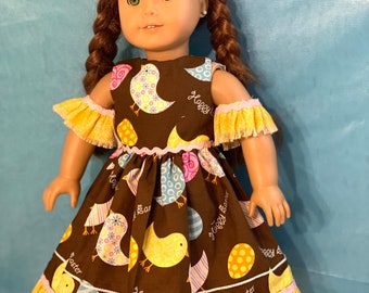 Doll dress / Easter dress make for 18 inch American girl / Handmade doll clothes / Dress for doll