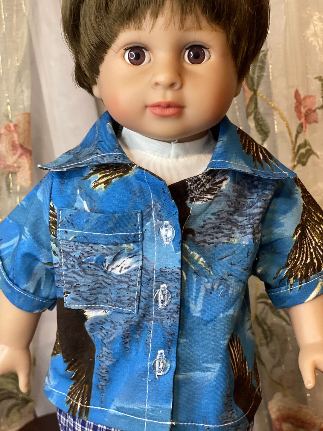 Boy Doll Shirt Made for 18 Boy Doll / Summer Shirt for Doll / Hawaii