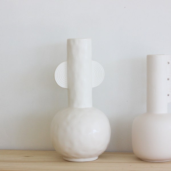 Sculptural Textured Glazed Ceramic Vase CLEARANCE SALE