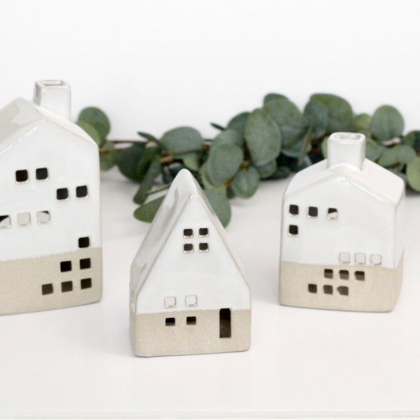Elegant Christmas Ceramic House | Nordic Village Houses