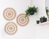 Boho Rattan Wall Decor Set