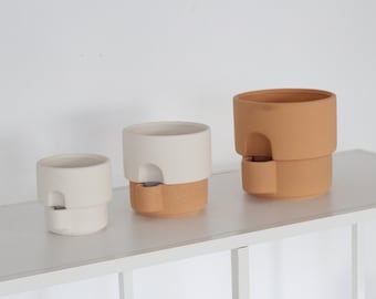 Self Watering Terracotta Two-Toned Planter