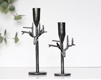 Festive Reindeer Iron Forged Candlestick Holder CLEARANCE SALE