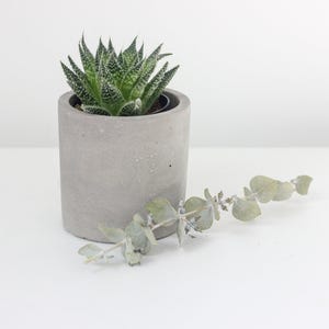 Mini Concrete Cement Cylinder Planter Pot