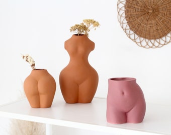 Body Positive Vase and Planter Earth Tone Ceramic _