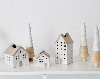 Hygge Christmas Ceramic House | Nordic Village Houses