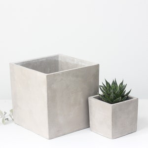 Concrete Cement Square Cube Planter Pot