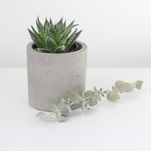Mini Concrete Cement Cylinder Planter Pot