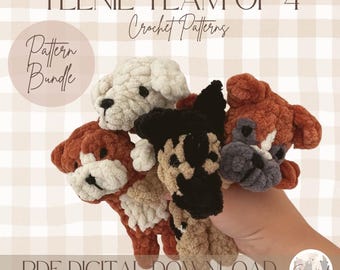 Crochet Dog Snuggler Pattern Bundle: Boxer, Bulldog, German Shepherd, Labrador (PDF Pattern)