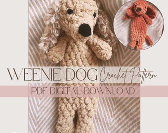 WEENIE DOG - Crochet Snuggler Pattern