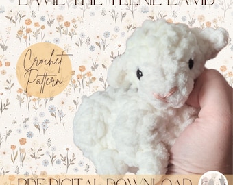 SPRINGTIME TEENIES -  Lavie the Lamb | Crocheted plushie pattern | Amigurumi