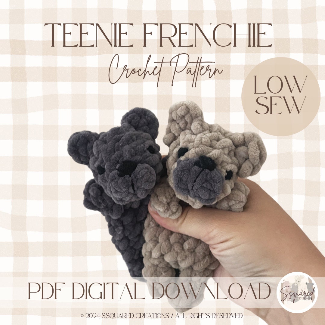 TEENIE FRENCHIE DOG - Crochet Snuggler Pattern - Etsy