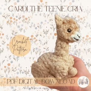 Cardi the Cria Llama Crochet Pattern | Plush Yarn Amigurumi Crochet Pattern for Intermediate Crocheters | Small Llama Crochet Pattern