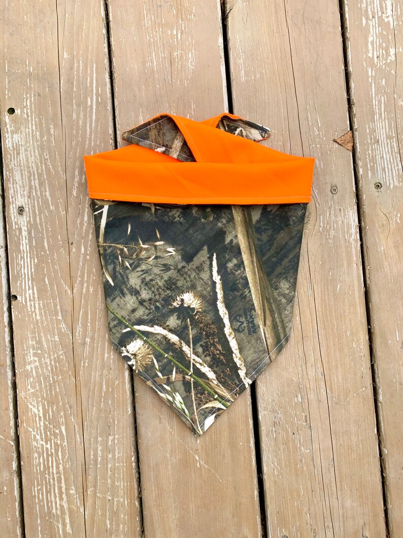 Camouflage Hunter Orange Pet Bandana TieOn Bandana Etsy