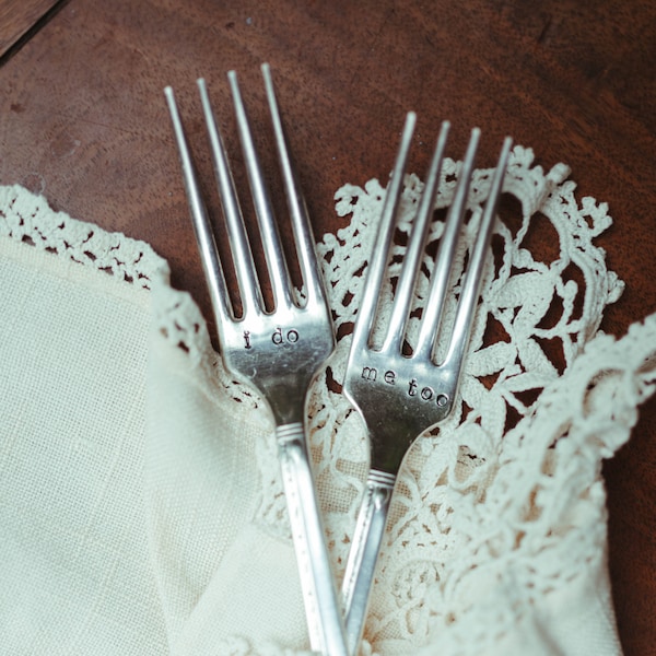 I do, Me too wedding forks
