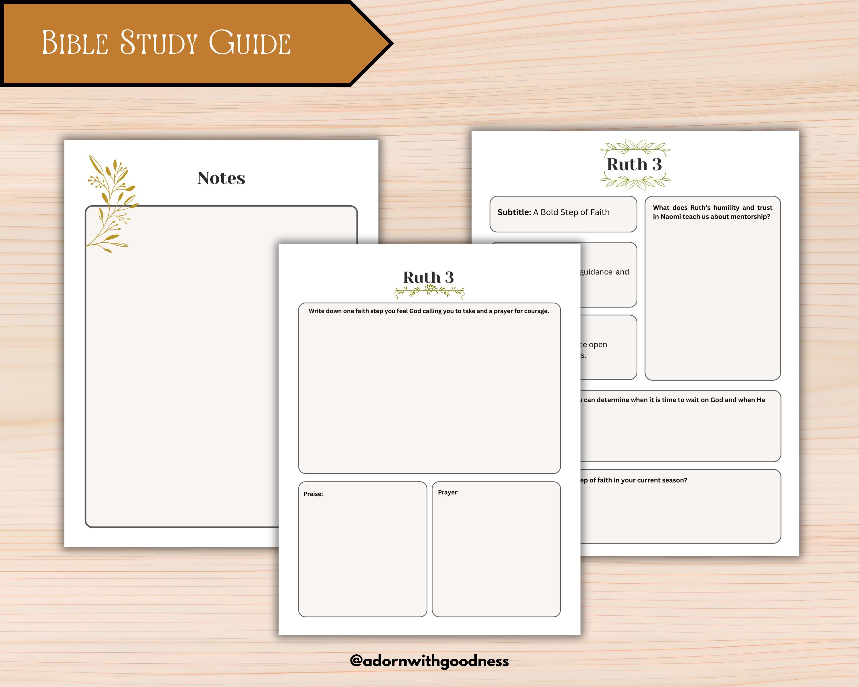 Bible Study Guide Ruth Ruth Bible Study Guide | Printable Bible Worksheets | Bible Study ...