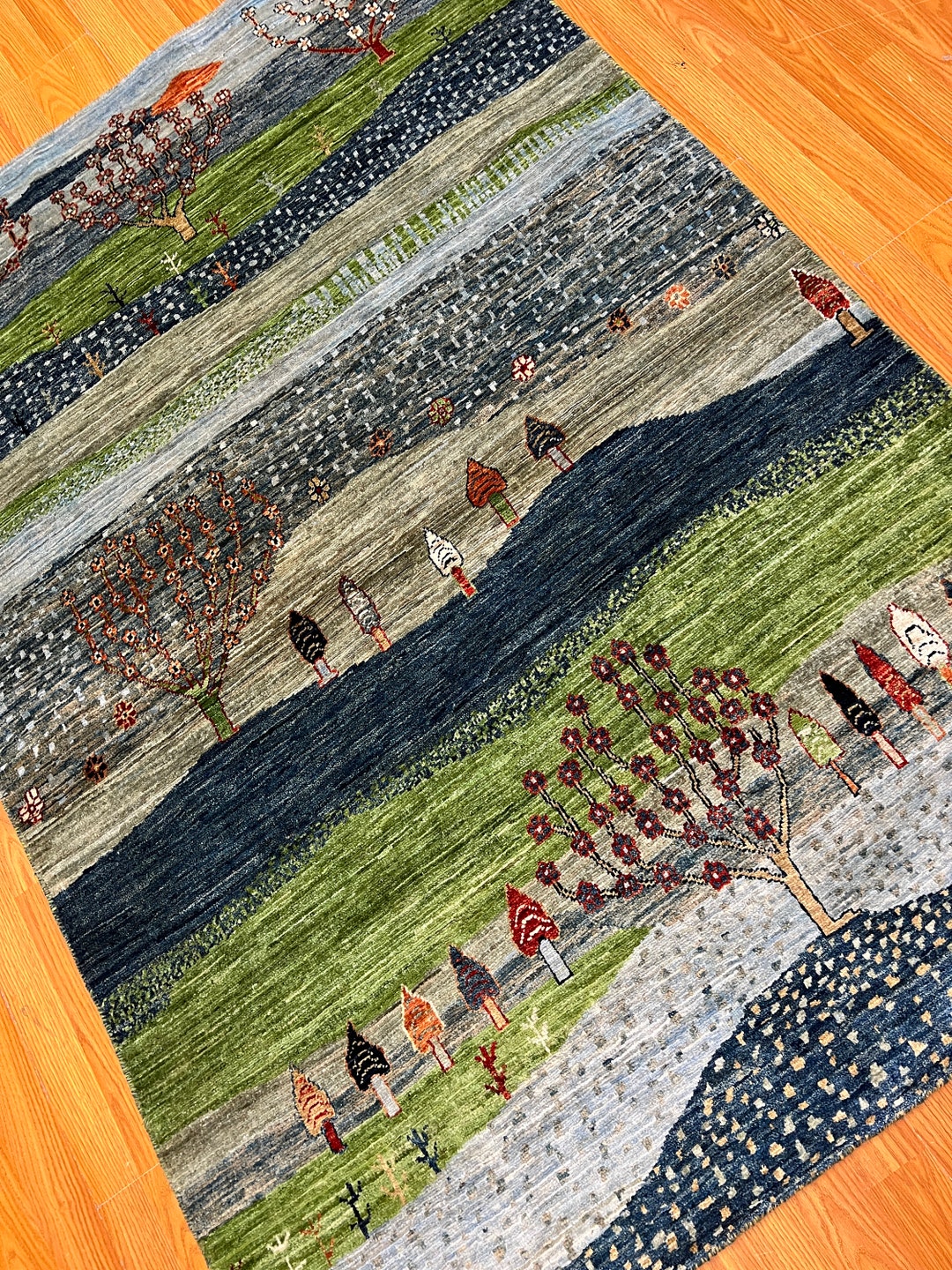 4x6 Ft Plush Wool Rug Hand Knotted Rug Afghan Rug Etsy