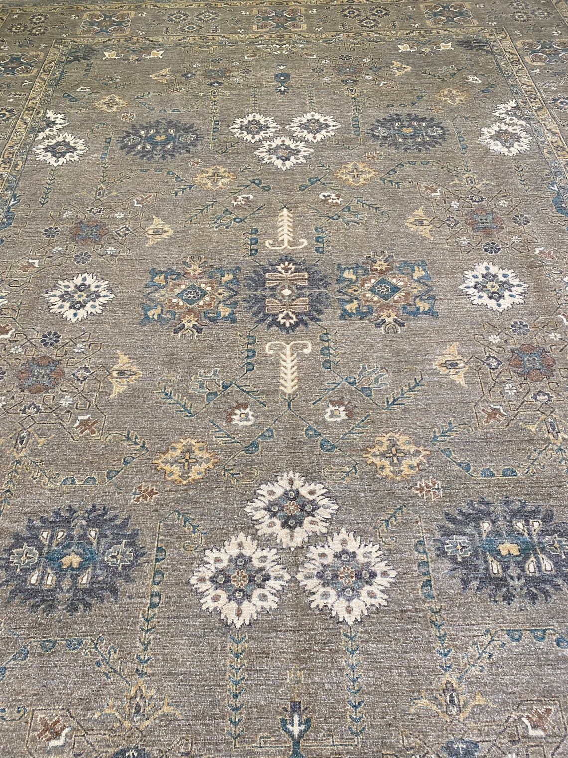 Gray 10x14 Area Rug Hand Knotted Tribal Afghan Rug Big Etsy