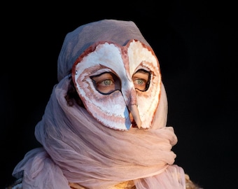Barn Owl Handmade Leather Mask for Masquerade / Halloween / Cosplay Masks