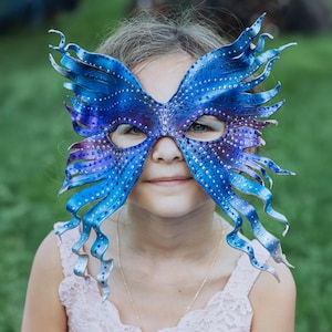 Fairy Mask Kids Elemental Handmade Leather Masquerade Halloween Mask