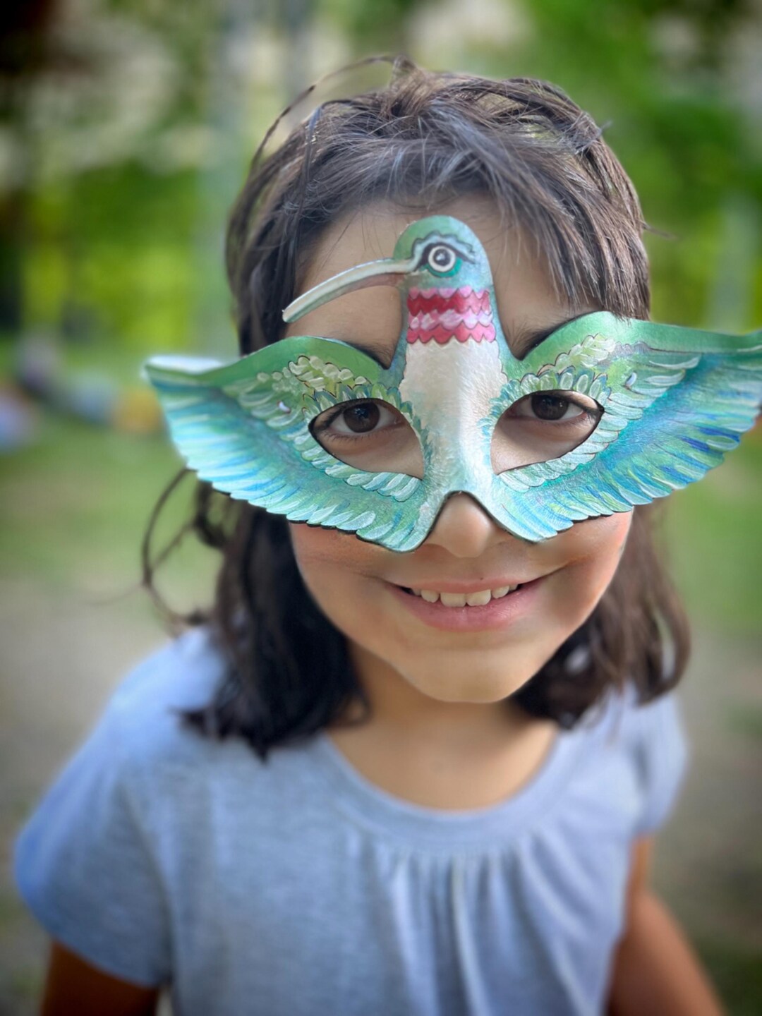 Handmade Leather Hummingbird Mask: Cosplay, Masquerade, LARP - Etsy