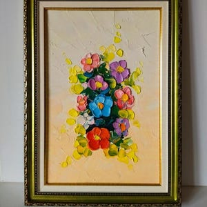 Forget me not Texture 3d Impasto Original Oil Painting Meadow Flowers Art Floral Wall Art Artwork Kitchen Decor Boho Floral New Home Decor