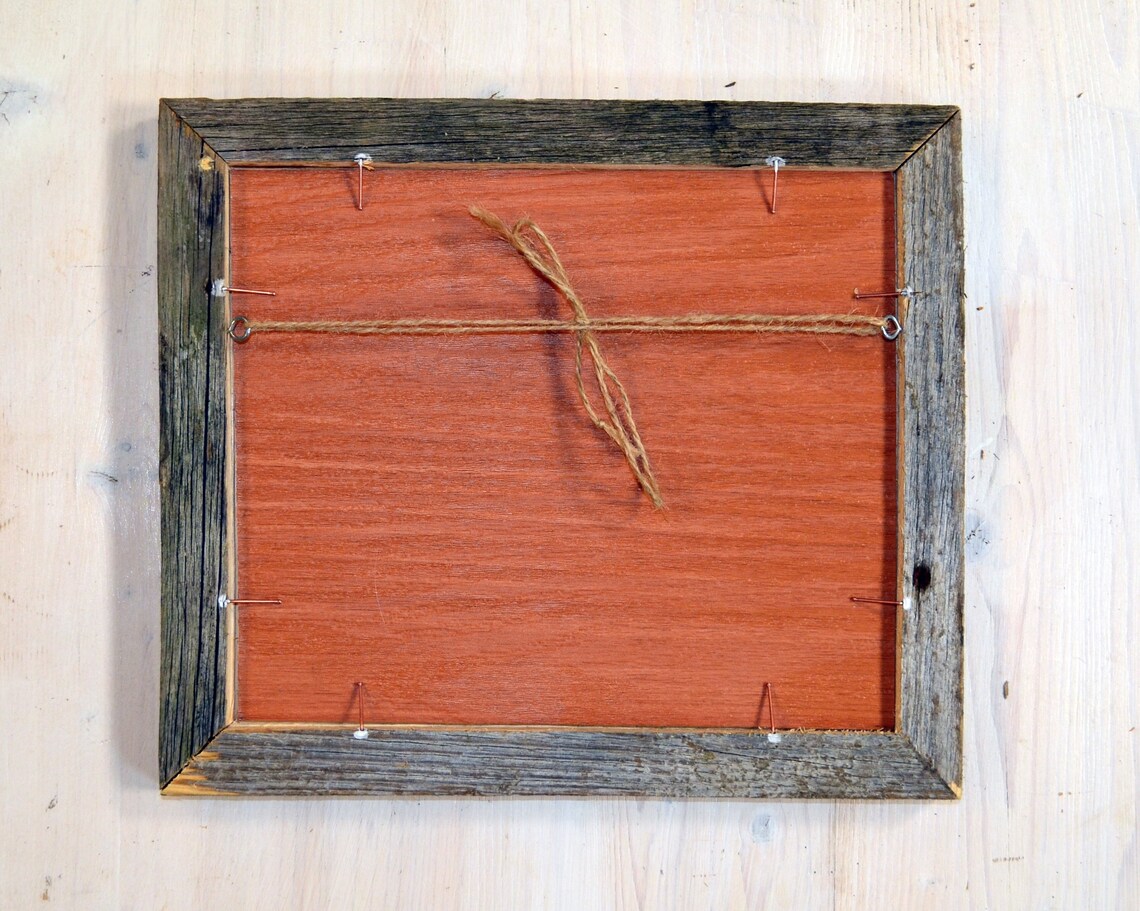 Picture Frame. Rustic Natural Weathered Wood. Art Design Decor Etsy