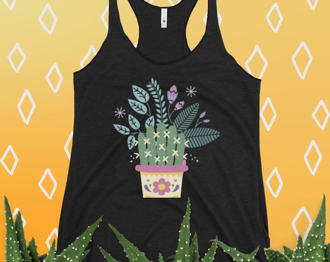 Retro Cactus Women's Racerback Tank