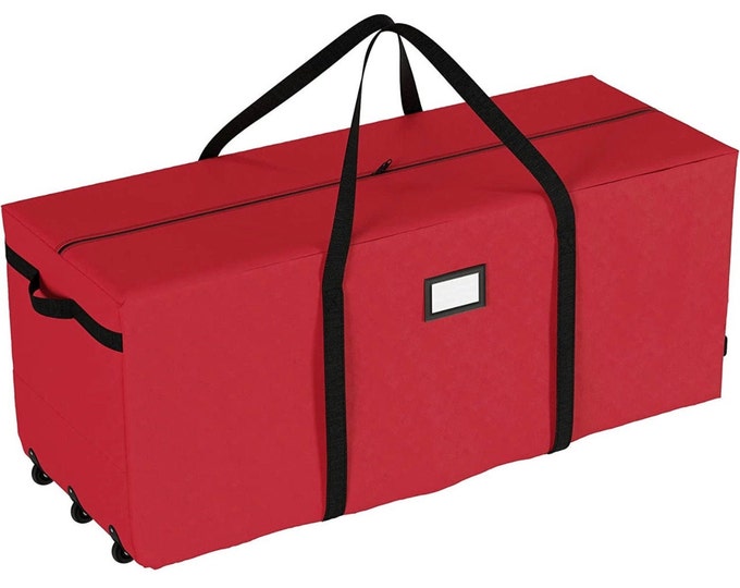 XXL Rolling Christmas Tree Storage Bag, Indoor Outdoor Storage, Rolling Storage Duffle, Ryan
