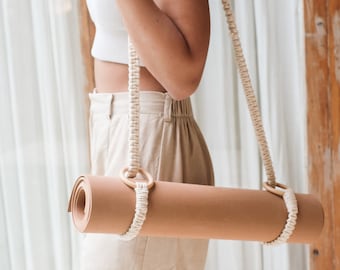 Macrame Yoga Mat Strap / Handmade Blanket Strap / Yoga Mat Carrier / Macrame  Yoga Mat Holder / Blanket Holder Gift for Him/her Wedding Decor 