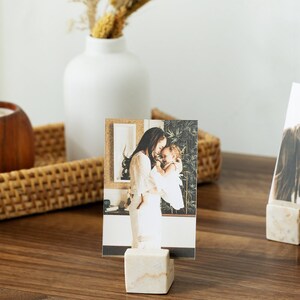 Custom Engraved Marble Photo Holder: Personalised Keepsake for Cherished Memories