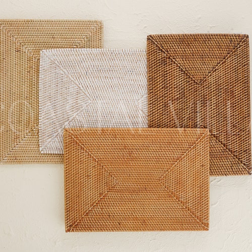 Rattan Plate Placemats Rattan Plate Wall Decor Rattan Table Etsy