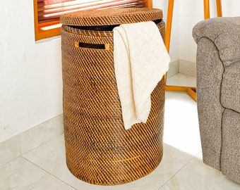 Laundry/Blanket Basket woven rattan: Versatile Storage Solutions for Every Home - Two sizes available Gift for him/her Birthday gift