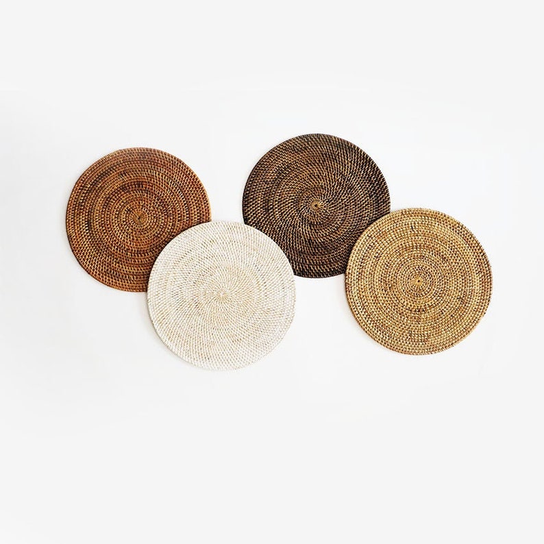 Rattan Placemat and coaster/ Wicker placemat - different sizes.